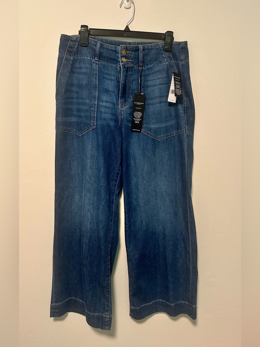 Liverpool Los Angeles Women’s Wide Leg Patch Pocket Jeans